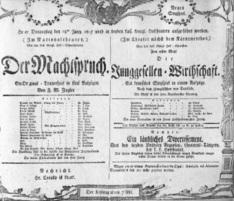 Theaterzettel (Oper und Burgtheater in Wien) 18070618 Seite: 1