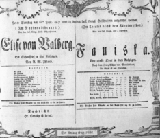 Theaterzettel (Oper und Burgtheater in Wien) 18070620 Seite: 1