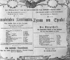 Theaterzettel (Oper und Burgtheater in Wien) 18070621 Seite: 1