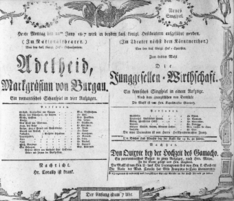 Theaterzettel (Oper und Burgtheater in Wien) 18070622 Seite: 1