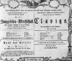 Theaterzettel (Oper und Burgtheater in Wien) 18070628 Seite: 1