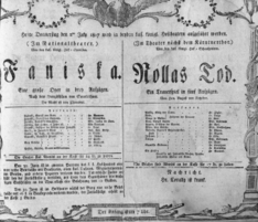 Theaterzettel (Oper und Burgtheater in Wien) 18070702 Seite: 1