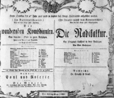 Theaterzettel (Oper und Burgtheater in Wien) 18070704 Seite: 1