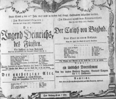 Theaterzettel (Oper und Burgtheater in Wien) 18070711 Seite: 1