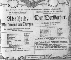 Theaterzettel (Oper und Burgtheater in Wien) 18070712 Seite: 1