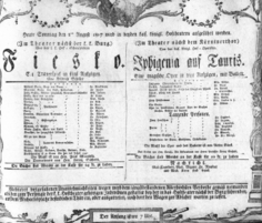 Theaterzettel (Oper und Burgtheater in Wien) 18070802 Seite: 1