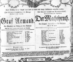 Theaterzettel (Oper und Burgtheater in Wien) 18070804 Seite: 1
