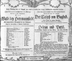 Theaterzettel (Oper und Burgtheater in Wien) 18070811 Seite: 1