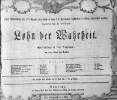 Theaterzettel (Oper und Burgtheater in Wien) 18070827 Seite: 1