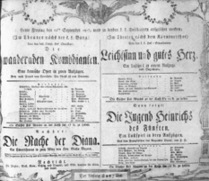 Theaterzettel (Oper und Burgtheater in Wien) 18070911 Seite: 1