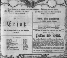 Theaterzettel (Oper und Burgtheater in Wien) 18071002 Seite: 1