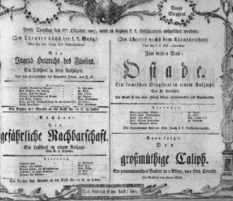 Theaterzettel (Oper und Burgtheater in Wien) 18071006 Seite: 1