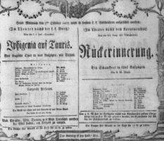 Theaterzettel (Oper und Burgtheater in Wien) 18071007 Seite: 1