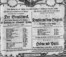 Theaterzettel (Oper und Burgtheater in Wien) 18071016 Seite: 1