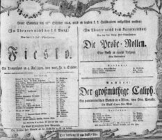 Theaterzettel (Oper und Burgtheater in Wien) 18071018 Seite: 1