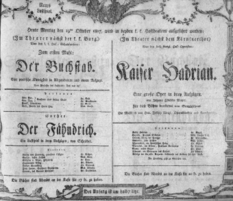 Theaterzettel (Oper und Burgtheater in Wien) 18071019 Seite: 1