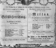 Theaterzettel (Oper und Burgtheater in Wien) 18071027 Seite: 1