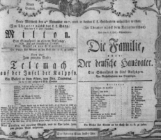 Theaterzettel (Oper und Burgtheater in Wien) 18071104 Seite: 1