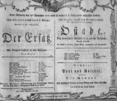 Theaterzettel (Oper und Burgtheater in Wien) 18071118 Seite: 1