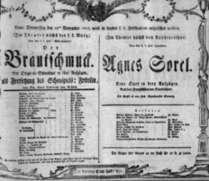 Theaterzettel (Oper und Burgtheater in Wien) 18071119 Seite: 1
