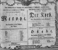 Theaterzettel (Oper und Burgtheater in Wien) 18071123 Seite: 1