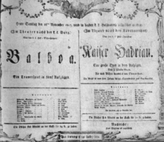Theaterzettel (Oper und Burgtheater in Wien) 18071128 Seite: 1