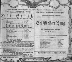 Theaterzettel (Oper und Burgtheater in Wien) 18071209 Seite: 1