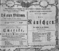 Theaterzettel (Oper und Burgtheater in Wien) 18071212 Seite: 1