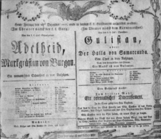 Theaterzettel (Oper und Burgtheater in Wien) 18071219 Seite: 1