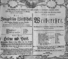 Theaterzettel (Oper und Burgtheater in Wien) 18071222 Seite: 1