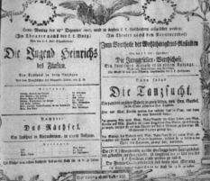 Theaterzettel (Oper und Burgtheater in Wien) 18071228 Seite: 1