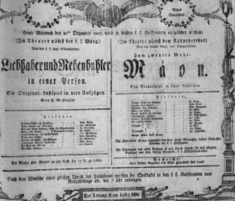 Theaterzettel (Oper und Burgtheater in Wien) 18071230 Seite: 1