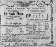 Theaterzettel (Oper und Burgtheater in Wien) 18080214 Seite: 1