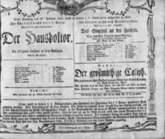 Theaterzettel (Oper und Burgtheater in Wien) 18080216 Seite: 1