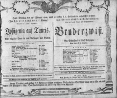 Theaterzettel (Oper und Burgtheater in Wien) 18080223 Seite: 1
