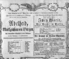 Theaterzettel (Oper und Burgtheater in Wien) 18080326 Seite: 1