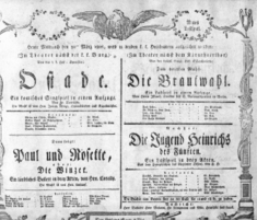 Theaterzettel (Oper und Burgtheater in Wien) 18080330 Seite: 1
