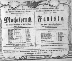 Theaterzettel (Oper und Burgtheater in Wien) 18080418 Seite: 1
