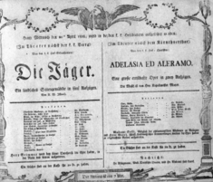 Theaterzettel (Oper und Burgtheater in Wien) 18080420 Seite: 1