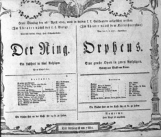 Theaterzettel (Oper und Burgtheater in Wien) 18080426 Seite: 1