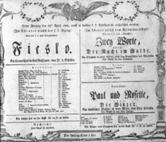 Theaterzettel (Oper und Burgtheater in Wien) 18080429 Seite: 1