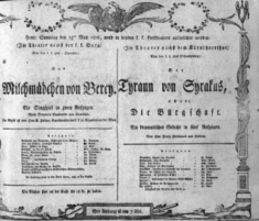 Theaterzettel (Oper und Burgtheater in Wien) 18080515 Seite: 1