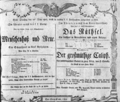 Theaterzettel (Oper und Burgtheater in Wien) 18080517 Seite: 1