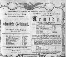 Theaterzettel (Oper und Burgtheater in Wien) 18080521 Seite: 1