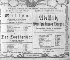 Theaterzettel (Oper und Burgtheater in Wien) 18080603 Seite: 1