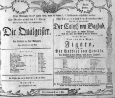 Theaterzettel (Oper und Burgtheater in Wien) 18080608 Seite: 1