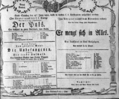 Theaterzettel (Oper und Burgtheater in Wien) 18080618 Seite: 1