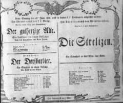 Theaterzettel (Oper und Burgtheater in Wien) 18080626 Seite: 1