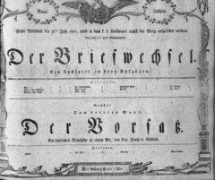 Theaterzettel (Oper und Burgtheater in Wien) 18080727 Seite: 1