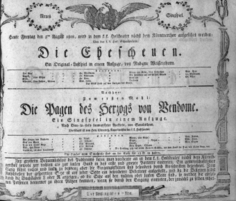 Theaterzettel (Oper und Burgtheater in Wien) 18080805 Seite: 1